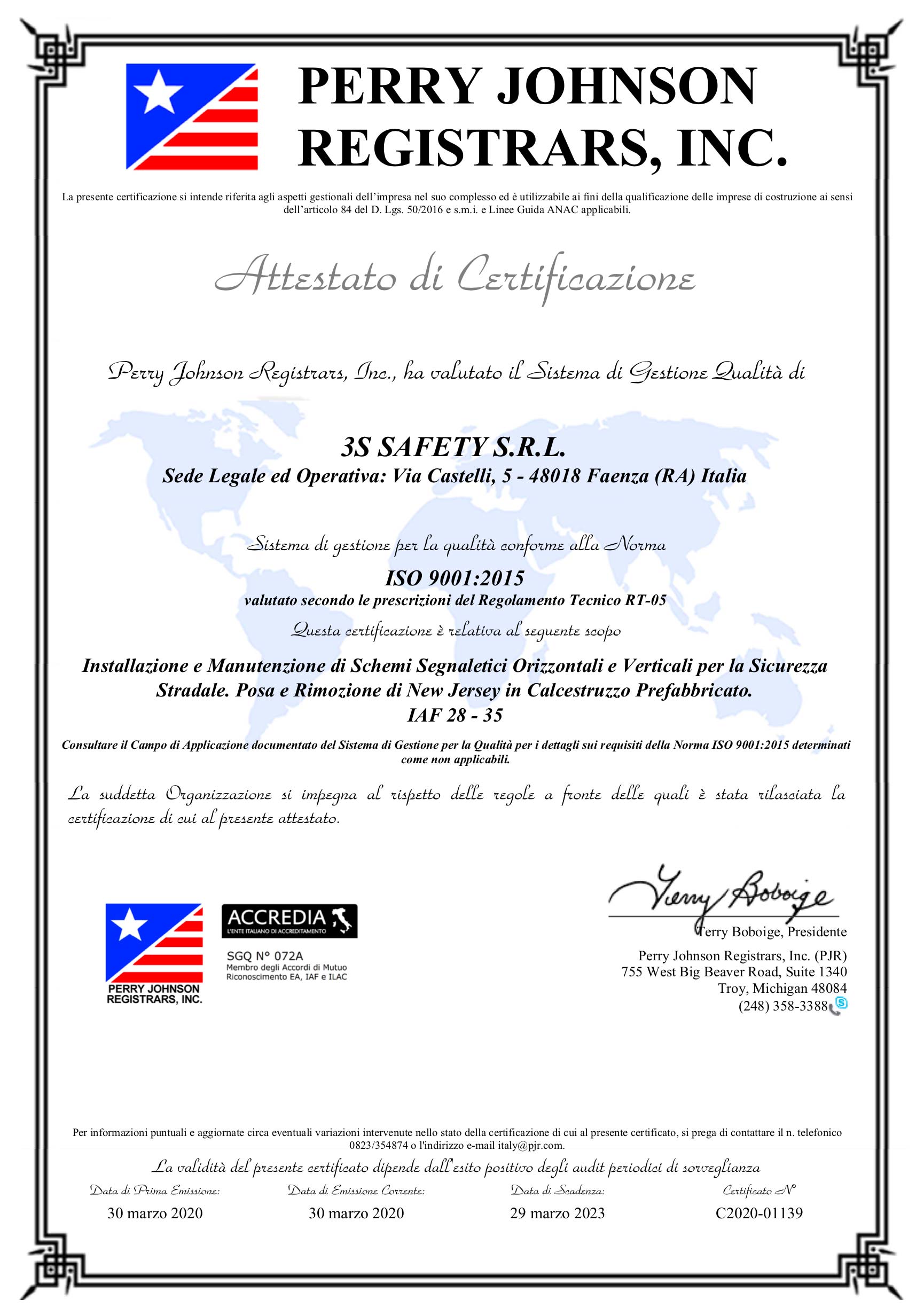 Certificazione Safety Roma